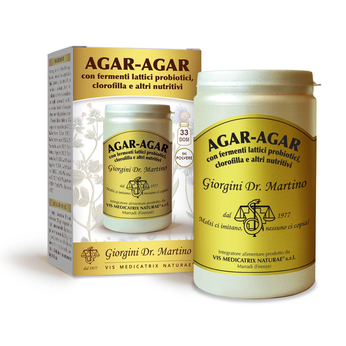 AGAR-AGAR con fermenti lattici e clorofilla