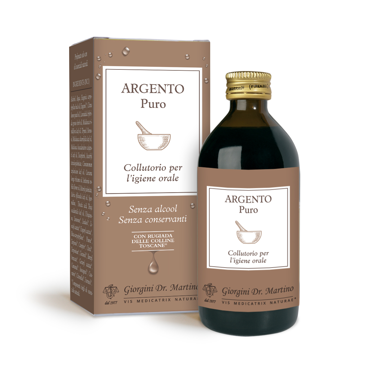 ARGENTO PURO Liquido analcoolico