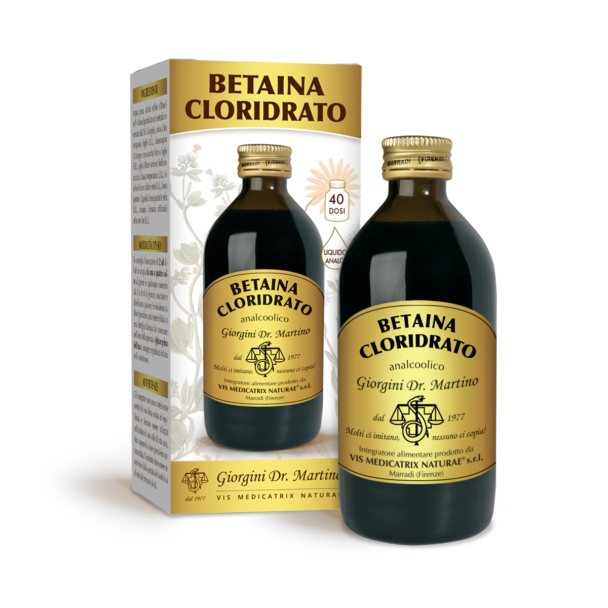 BETAINA CLORIDRATO - liquido Analc. 200 ml