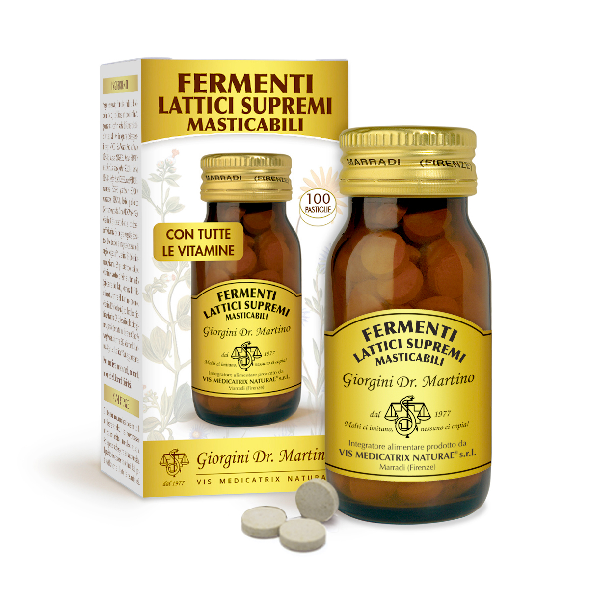 FERMENTI LATTICI SUPREMI MASTICABILI 50g-pastiglie da 500mg