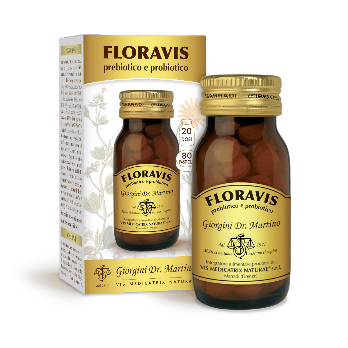 FLORAVIS 40 g - 80 pastiglie da 500 mg