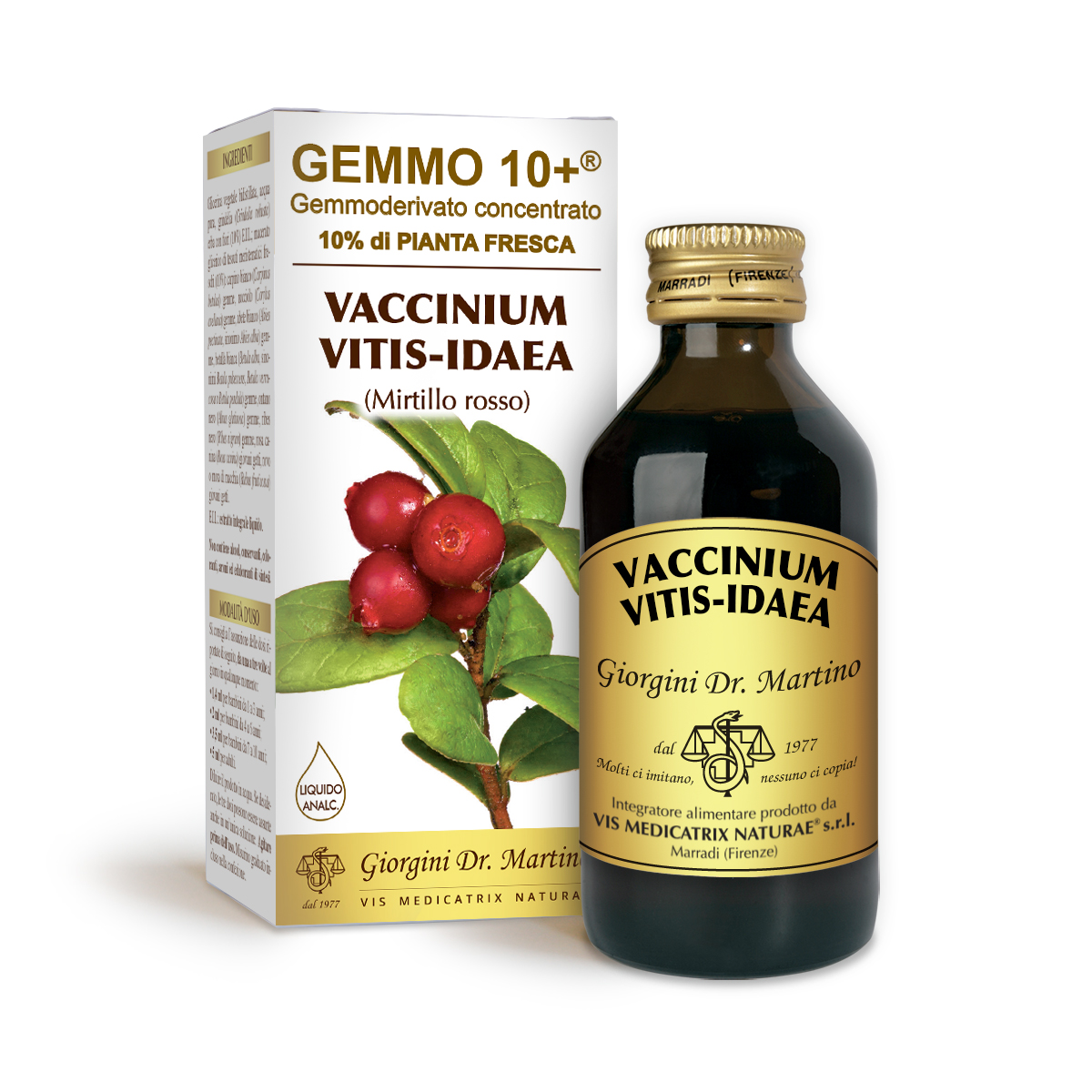 MIRTILLO ROSSO G10+ (Vaccinium vitis-idaea) Liquido analcoolico