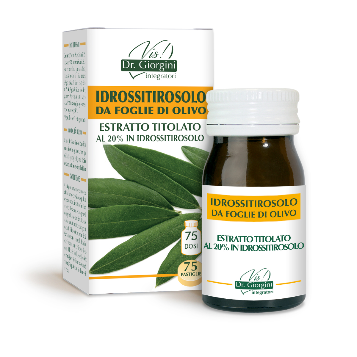 IDROSSITIROSOLO DA OLIVO FOGLIE E.TIT.30g-pastiglie da 400mg main product photo