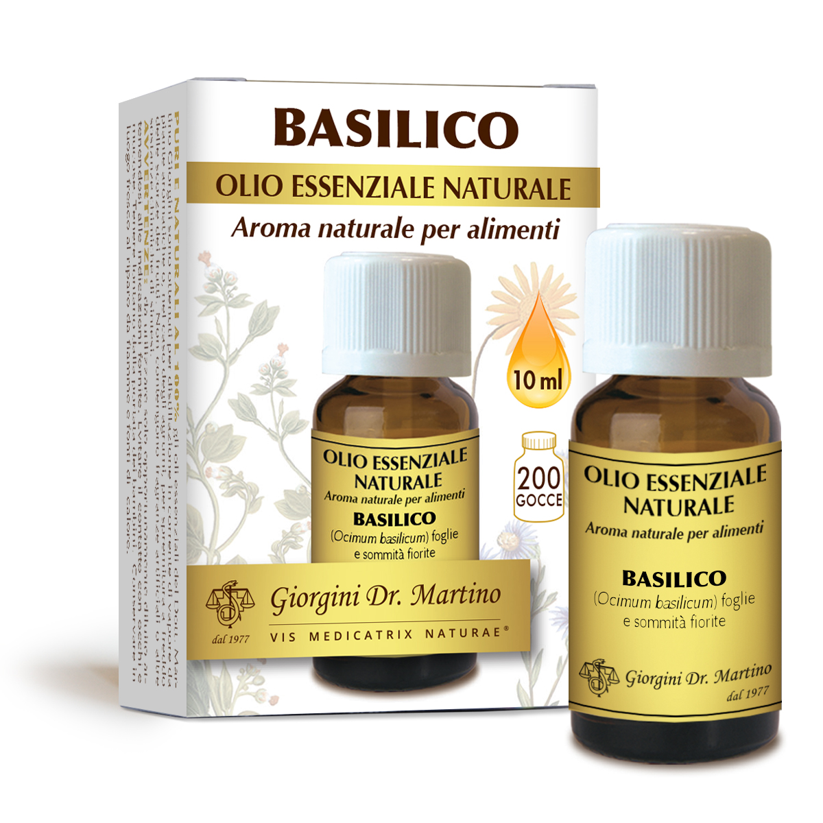 Basilico olio essenziale naturale 10 ml