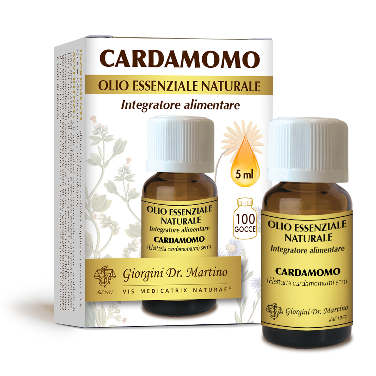 CARDAMOMO Olio essenziale naturale Olio