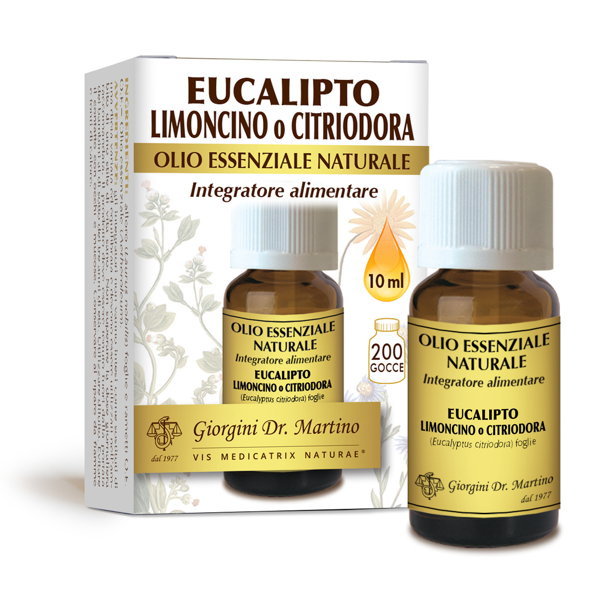 EUCALIPTO LIMONCINO CITRIODORA olio essenziale naturale 10ml main product photo