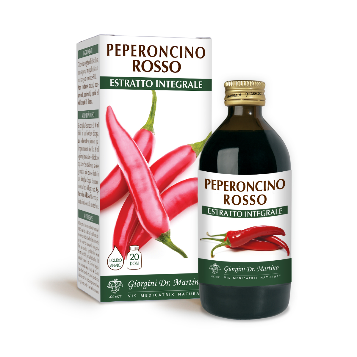 PEPERONCINO ROSSO ESTRATTO INTEGRALE 200 ml