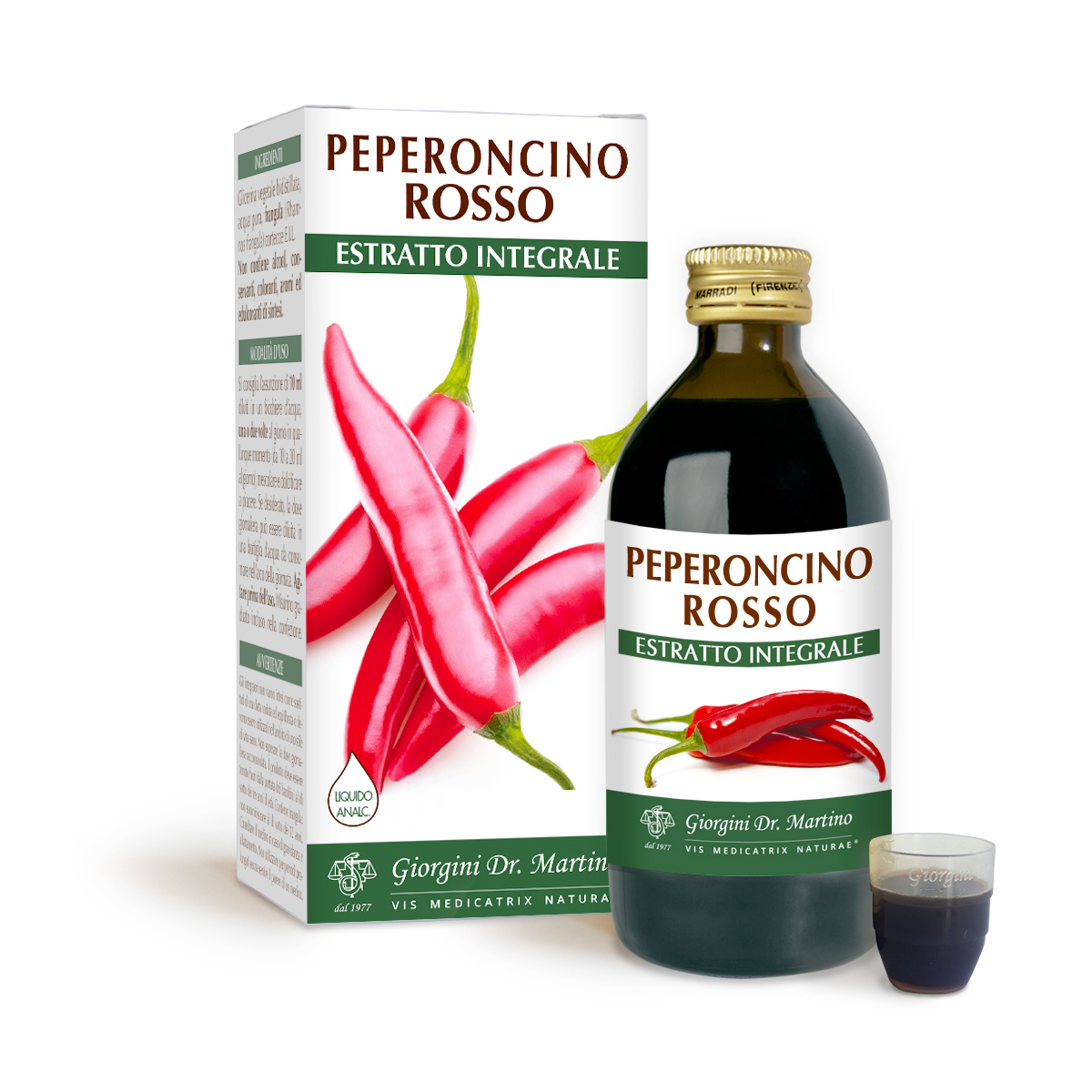 PEPERONCINO ROSSO Estratto integrale Liquido analcoolico