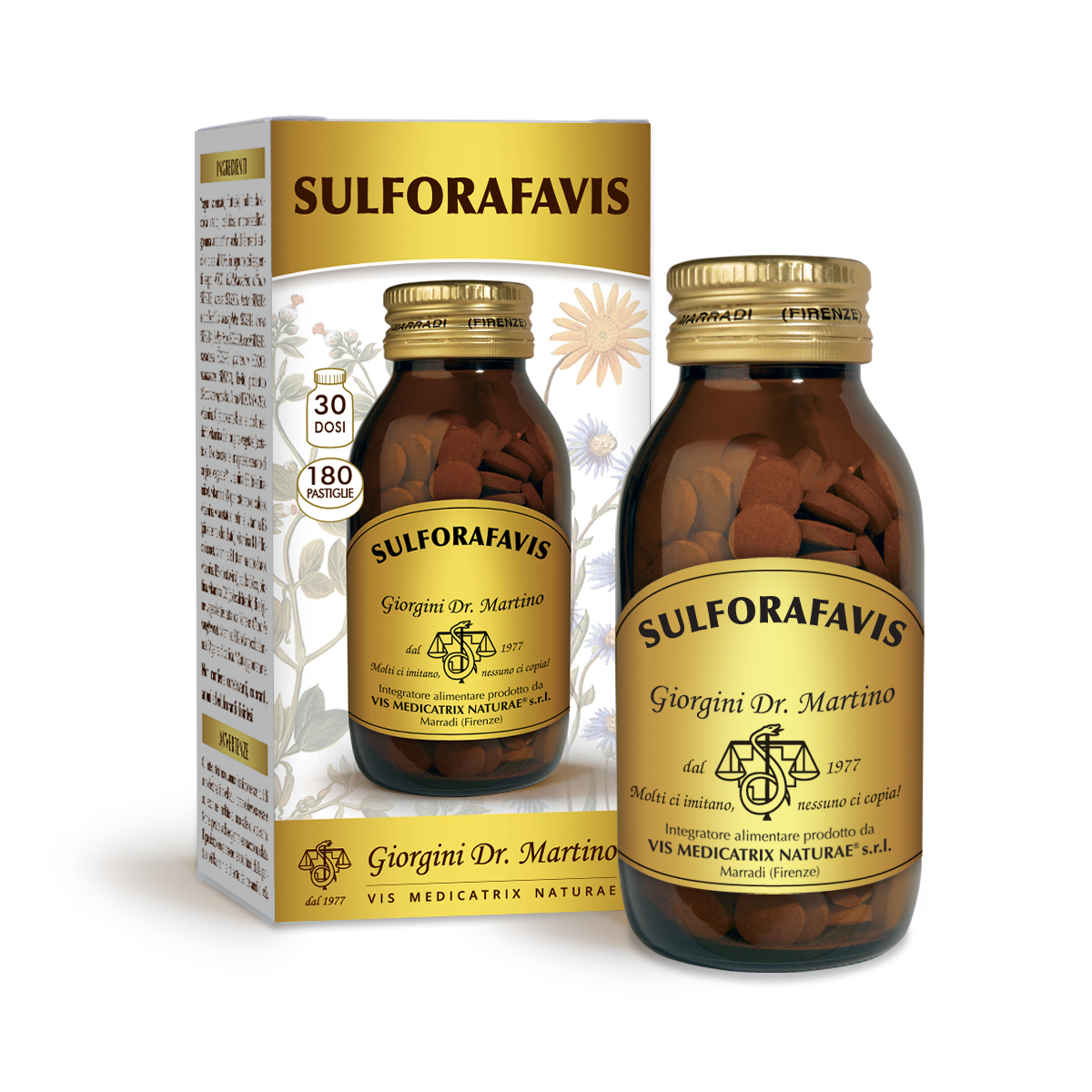 SULFORAFAVIS 90 g - 180 pastiglie da 500 mg