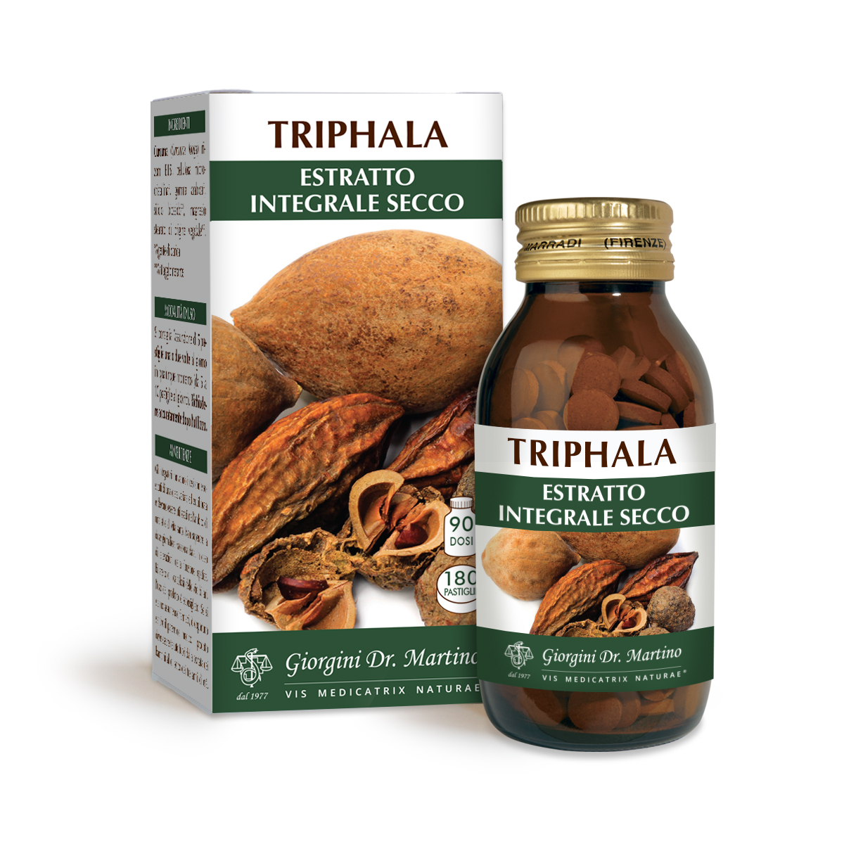 TRIPHALA ESTRATTO INTEGRALE SECCO 90g - pastiglie da 500mg main product photo