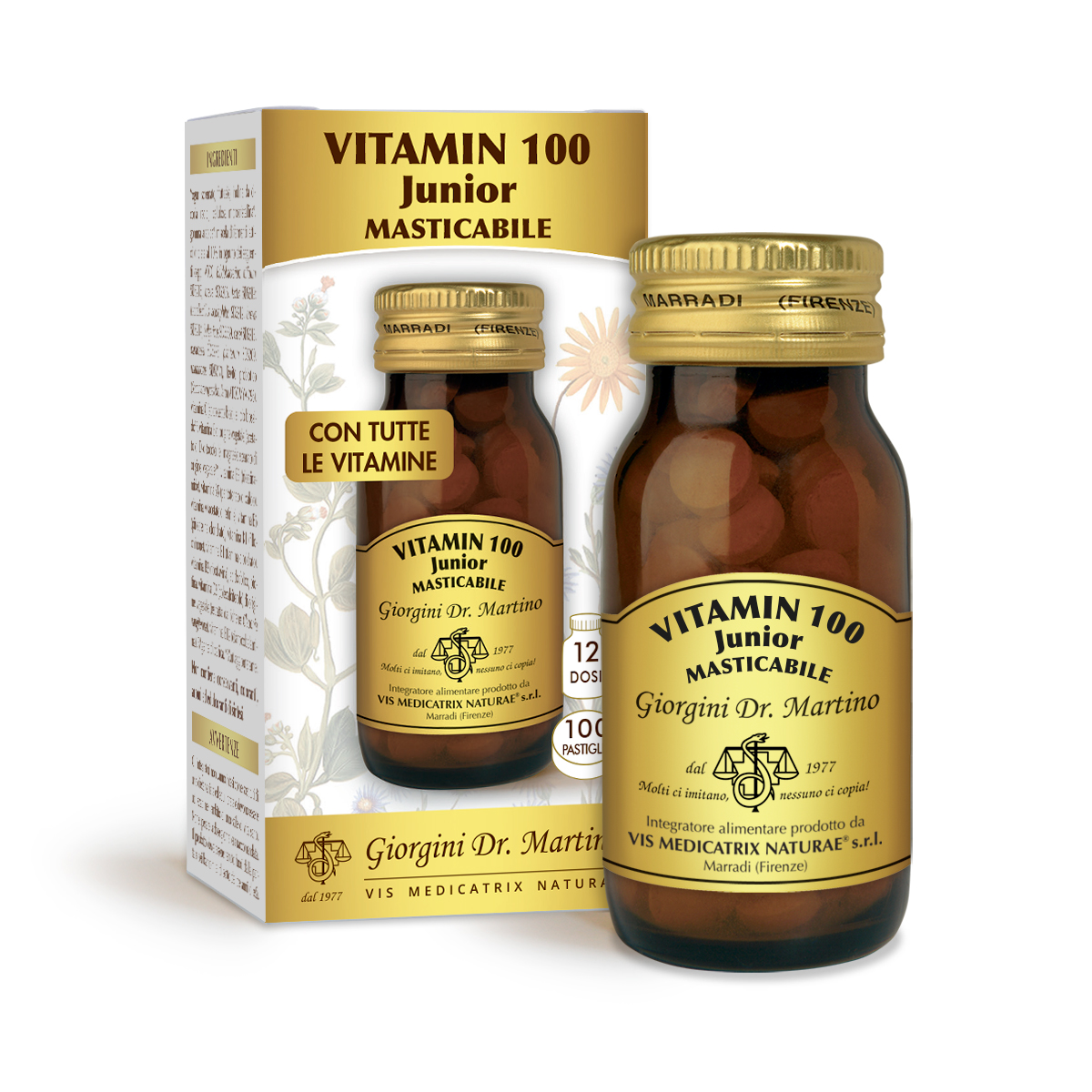 VITAMIN 100 JUNIOR MASTICABILE 50 g - pastiglie da 500 mg main product photo